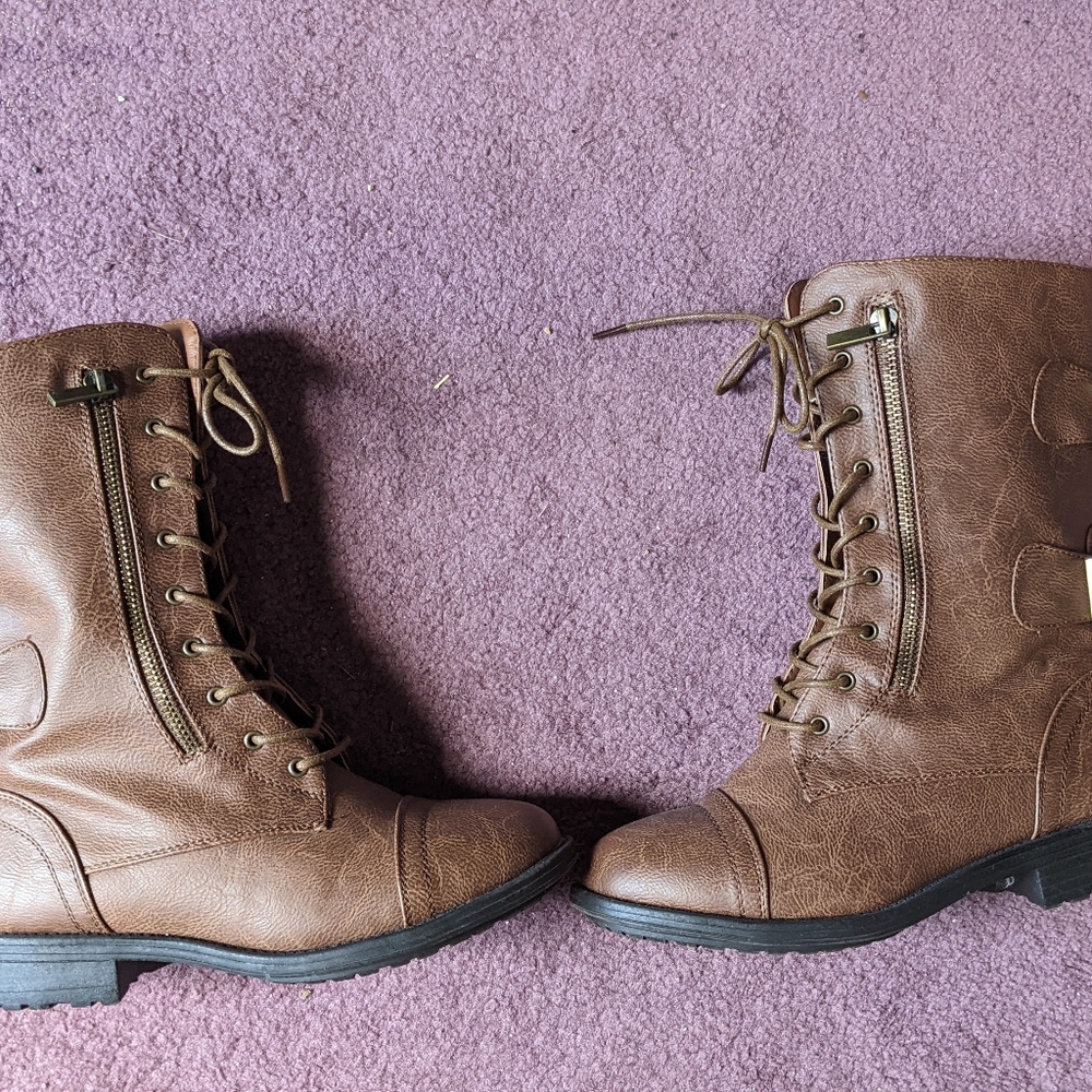 Top Moda tan boots women's size 7